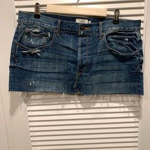 Abercrombie & Fitch Micro Mini Denim Skirt